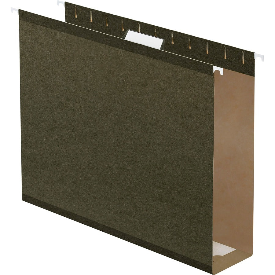 Pendaflex Letter Hanging Folder - 3" Folder Capacity - 8 1/2" x 11" - Folder - Pressboard - Standard Green - Reinforced, Reinforced Gusset, Acid-free - 10% Recycled - 25 / Box