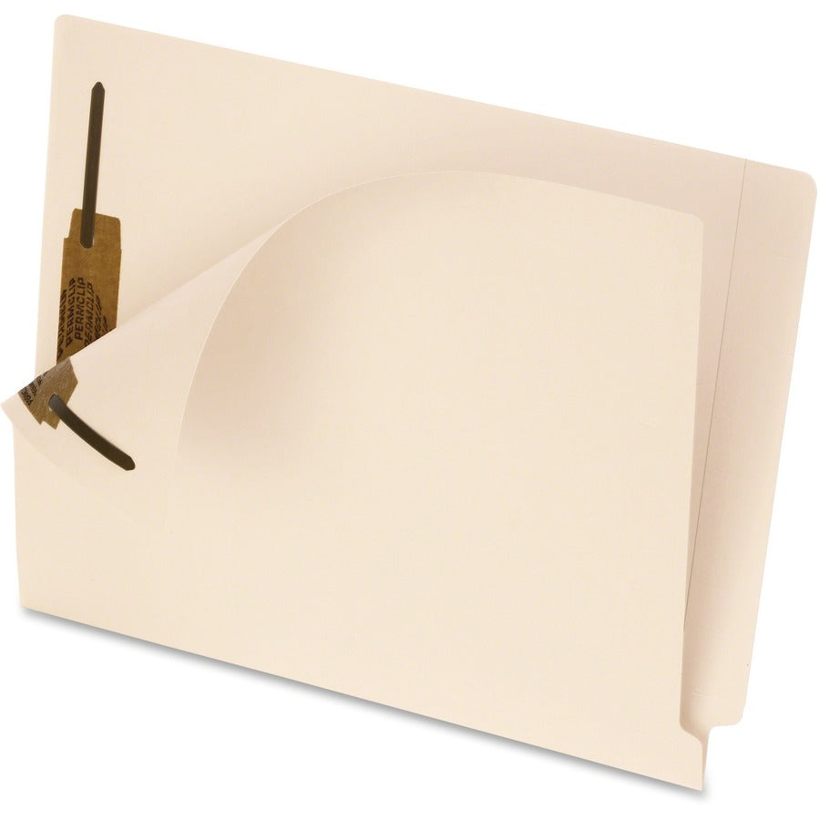 Pendaflex Letter Recycled End Tab File Folder - 8 1/2" x 11" - 2 Fastener - 2" Fastener Capacity - 11 pt. - Manila - Acid-free - 10% Recycled - 50 / Box