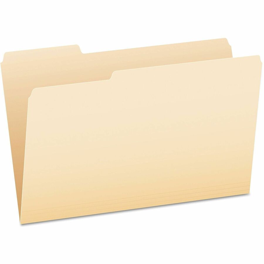 Pendaflex 1/3 Tab Cut Legal Top Tab File Folder - 8 1/2" x 14" - 3/4" Expansion - Top Tab Location - Assorted Tab Position - 11 pt. - 1 Plys - Manila - Corner - 100 / Box