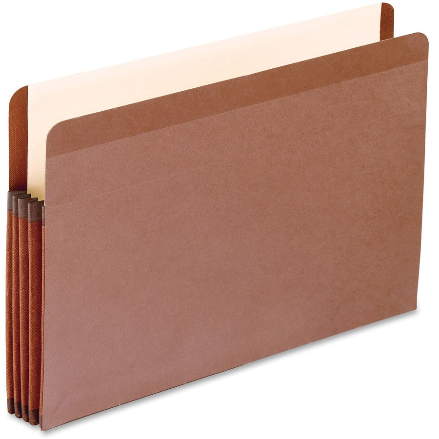 Pendaflex Legal Expanding File - 8 1/2" x 14" - 3 1/2" Expansion - Red Fiber - Red Fiber - Moisture Resistant, Laminated, Reinforced Gusset, Rip Resistant, Durable, Acid-free - 10% Recycled - 10 / Box