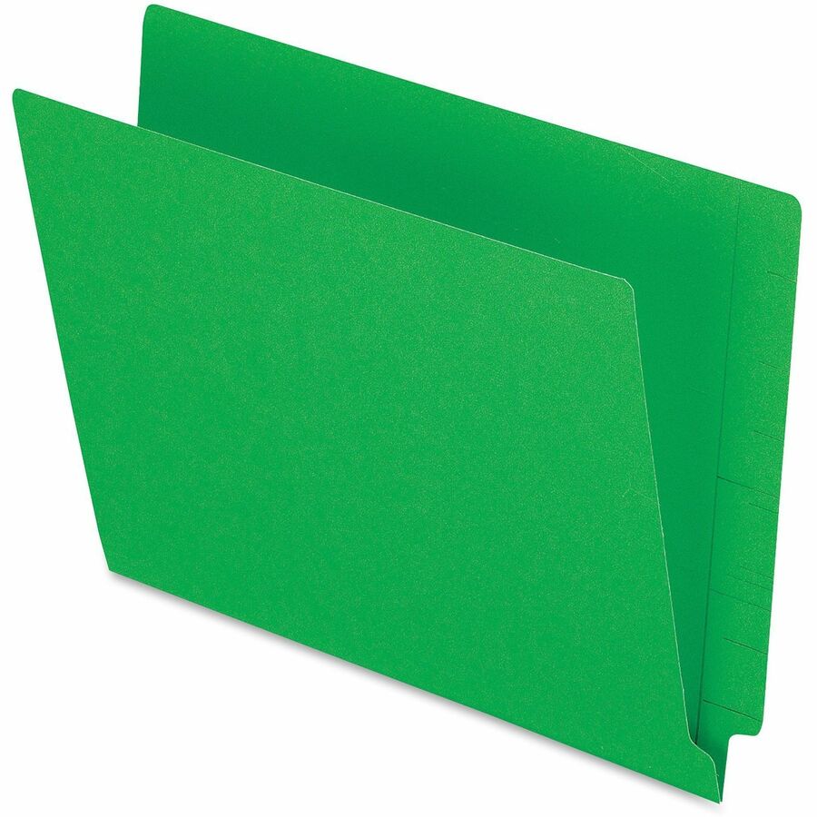 Pendaflex Letter End Tab File Folder - 8 1/2" x 11" - 3/4" Expansion - 11 pt. - 2 Plys - Green - Heavyweight Cover, Reinforced Tab - 10% Recycled - 100 / Box