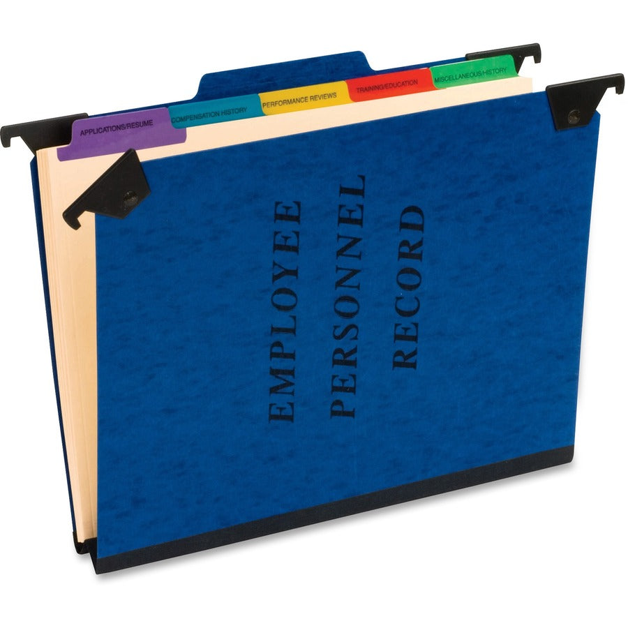 Pendaflex 1/3 Tab Cut Hanging Folder - 9 1/2" x 11 3/4" - 2" Expansion - 1" for Folder - 5 Divider - 20 pt. - Pressguard - Blue - 65% Recycled - 1 Each