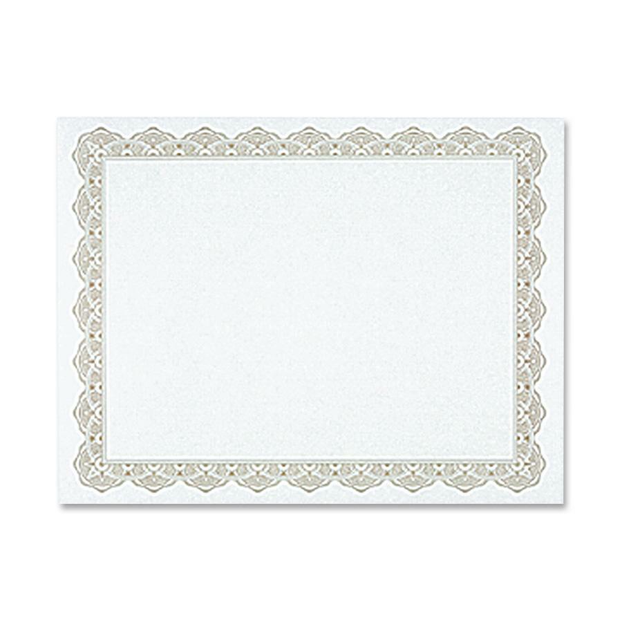 Geographics Blank Award Parchment Certificates - 24 lb Basis Weight - 8.5" Width x 11" Length - Inkjet, Laser Compatible - Gold with Gold Border - Parchment Paper - 25 / Pack