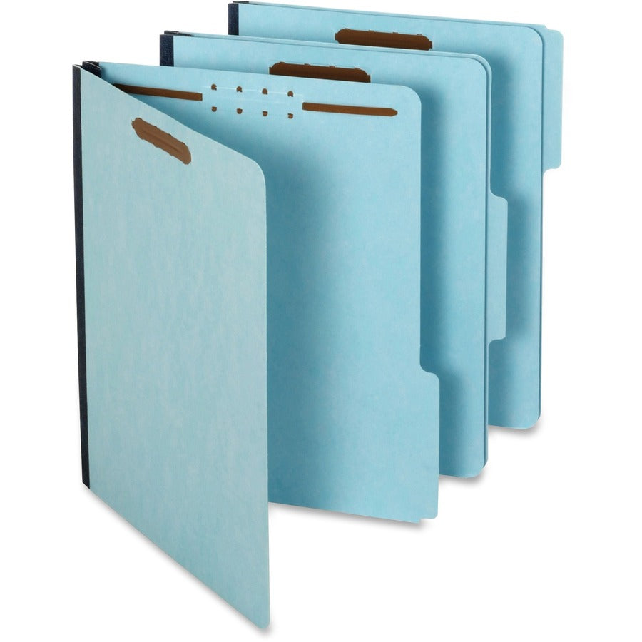 Pendaflex 1/3 Tab Cut Letter Classification Folder - 8 1/2" x 11" - 200 Sheets Capacity - 1" Expansion - 2 Fastener - 2" for Folder - Top Tab Location - Assorted Tab Position - 25 pt. - Pressboard - Light Blue - 60% Recycled - 25 / Box