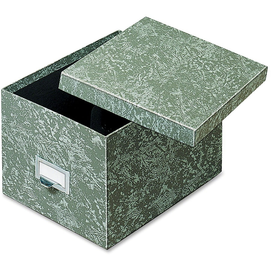 Globe-Weis Agate Heavy-duty Card File Lid Box - Internal Dimensions: 9" Width x 6" Height - External Dimensions: 11.6" Depth - 1000 x Card - Heavy Duty - Fiberboard - Green - For Card, Check - 1 Each