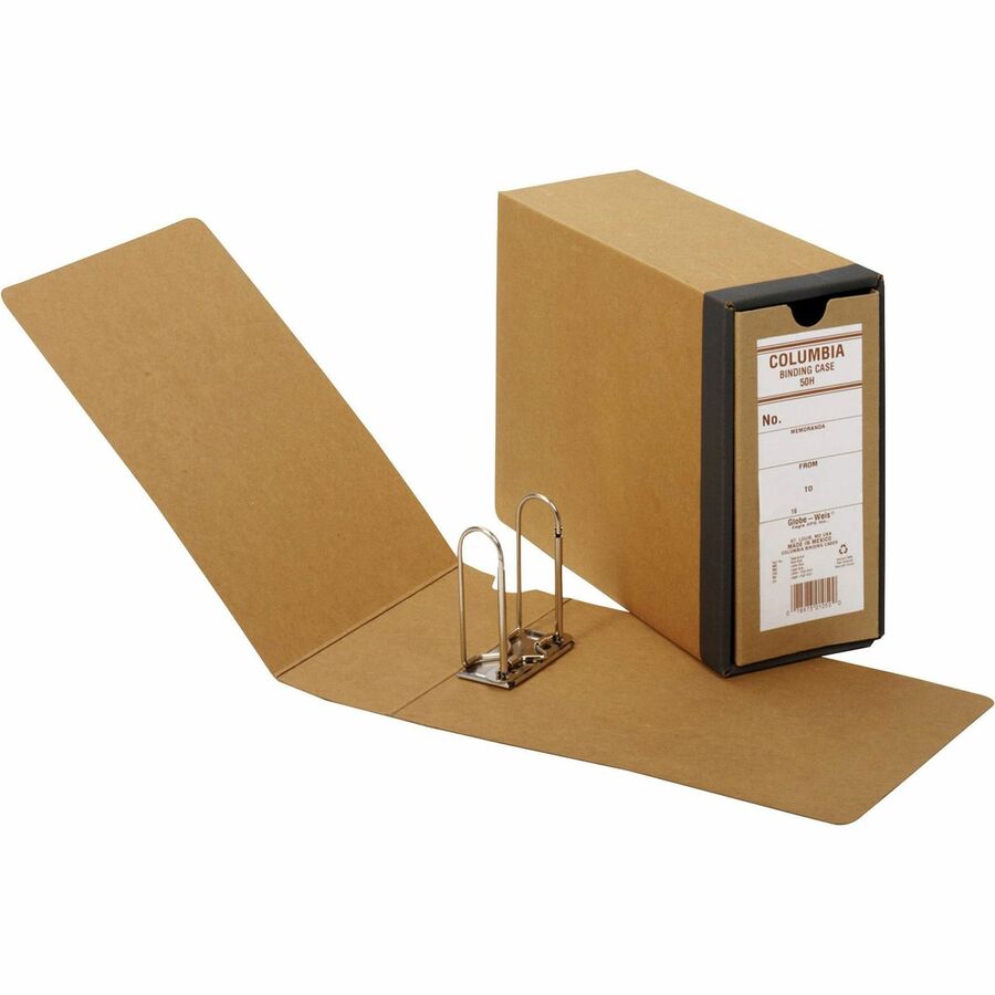 Pendaflex Columbia Binding Cases - External Dimensions: 4.6" Width x 12.9" Depth x 9.5" Height - Media Size Supported: Letter - Fiberboard, Kraft - Brown - For Document - 1 Each