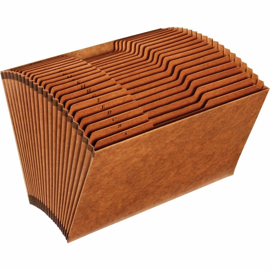 Pendaflex 1/3 Tab Cut Recycled Expanding File - 15" x 10" - 21 Pocket - Top Tab Location - 80 pt. - Tyvek - Brown - Reinforced, Heavy Duty, Reinforced Gusset - 10% Recycled - 1 Each