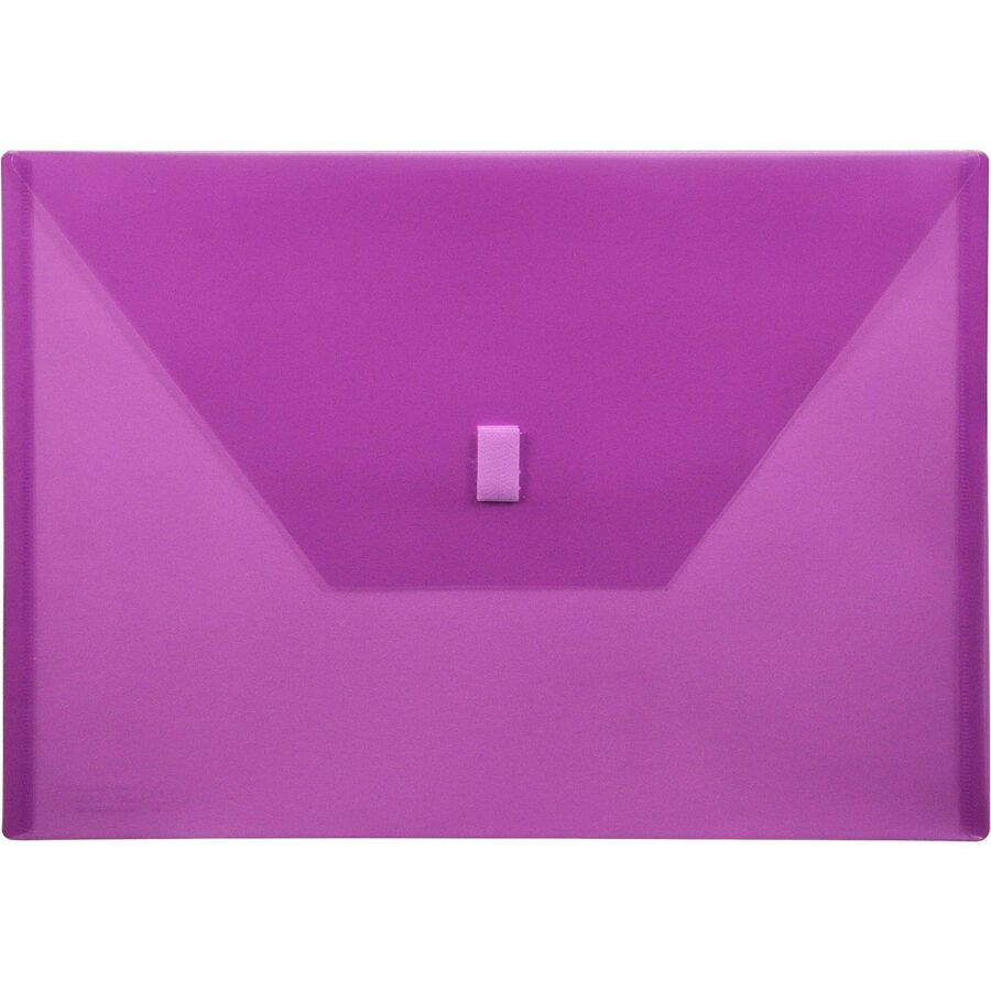 Lion 22080-PR A4 File Pocket - 8 17/64" x 11 11/16" - Poly - Purple - Weather Proof, Hook & Loop Closure - 20% Recycled - 1 Each