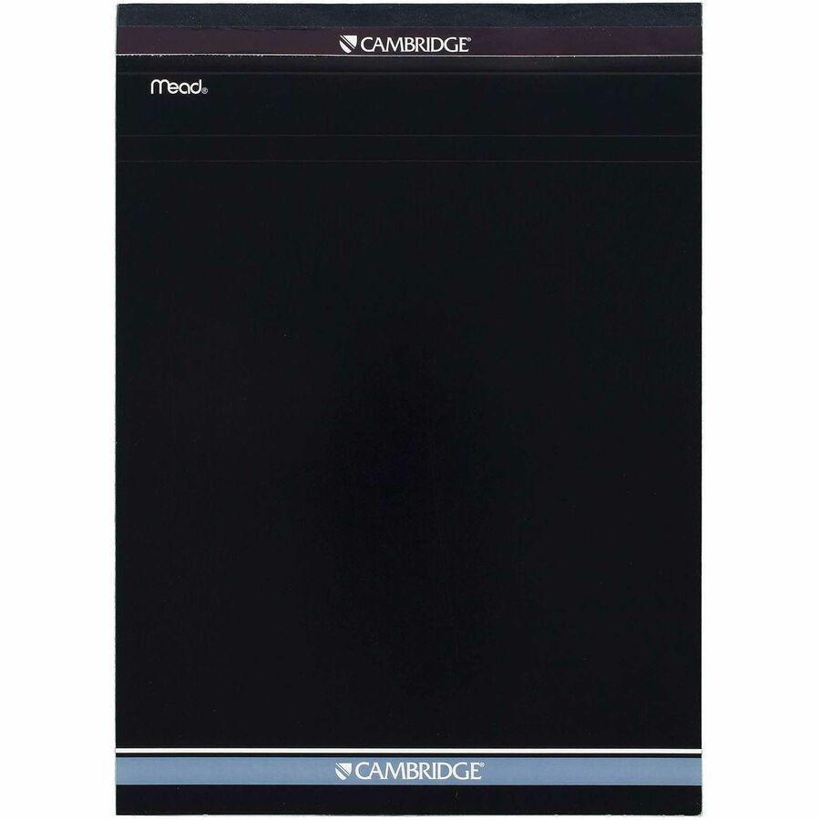 Mead Quad Ruled Stiff - Back Planning Pad - Letter - 80 Sheets - Letter - 8 1/2" x 11" Sheet Size - Assorted Paper - Navy Cover - Heavyweight, Micro Perforated, Stiff-back - 1 Pad