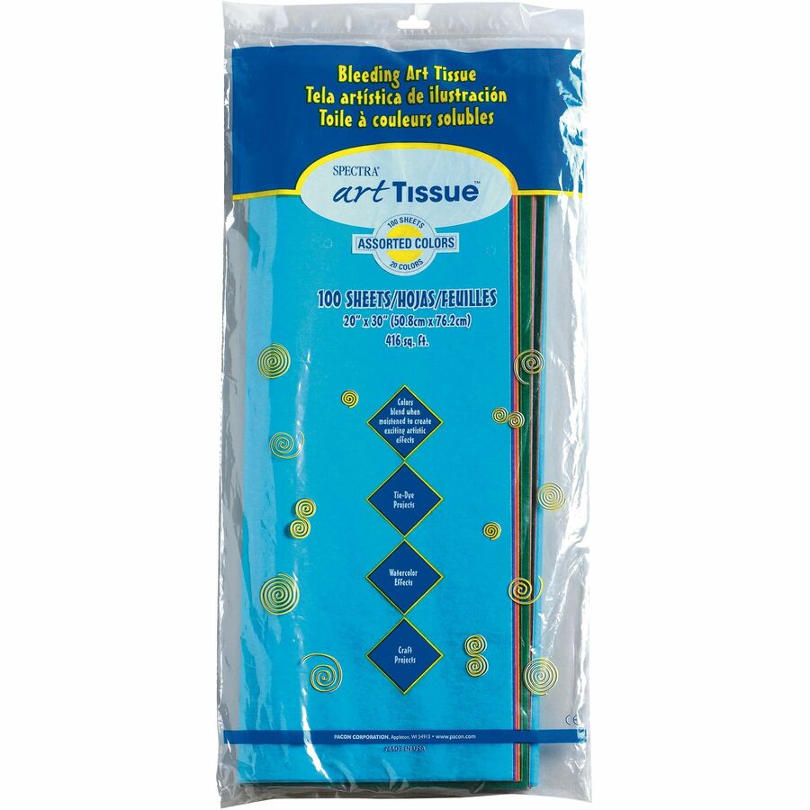 Spectra Art Tissue Paper Assortment - 20" Width x 30" Length - Assorted - 1 Pack