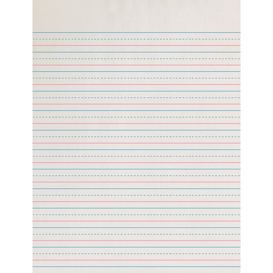 Zaner-Bloser Dotted Midline Newsprint Paper - Letter - 500 Sheets - 0.50" Ruled - Letter - 8" x 10 1/2" Sheet Size - White Paper - 1 Ream