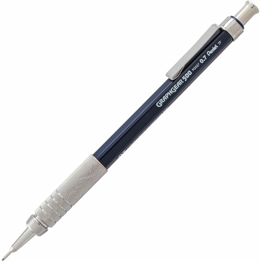 Pentel Graph Gear 500 Mechanical Pencils - 0.7 mm Lead - #2 - Refillable - Blue Barrel - 1 Each