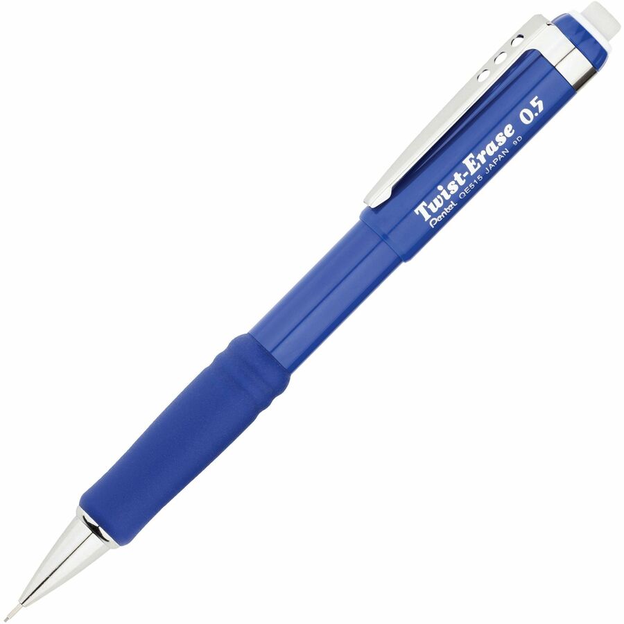 Pentel Twist-Erase III Mechanical Pencil - 0.5 mm Lead - HB - Refillable - Blue Barrel - 1 Each