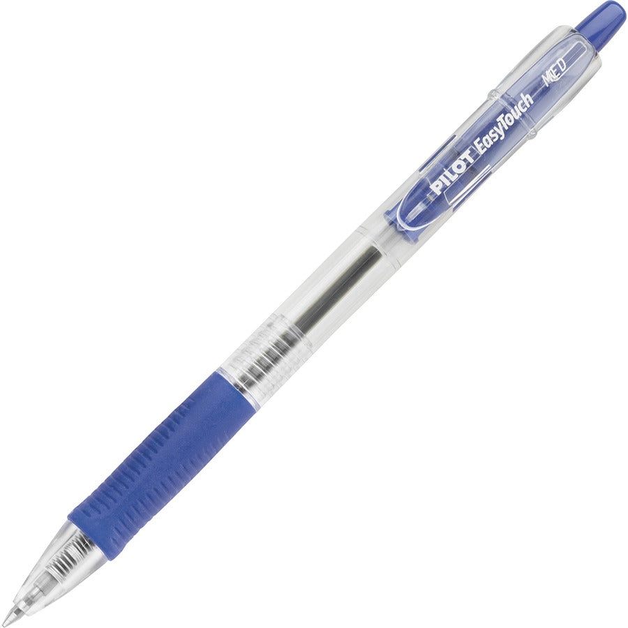 Pilot Retractable Ballpoint Pens - Refillable - Retractable - Blue Ink - Clear Barrel - 12 / Dozen