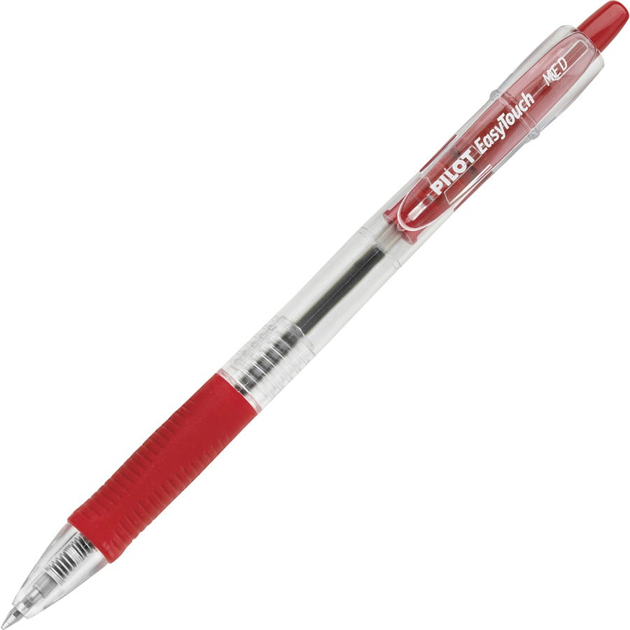 Pilot Retractable Ballpoint Pens - Refillable - Retractable - Red Ink - Clear Barrel - 12 / Dozen