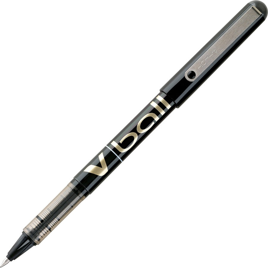 Pilot Vball Liquid Ink Pens - Black Ink - Black Barrel - 12 / Dozen