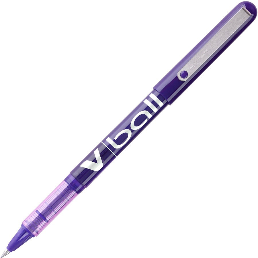 Pilot Vball Liquid Ink Pens - Purple Ink - Purple Barrel - 12 / Dozen