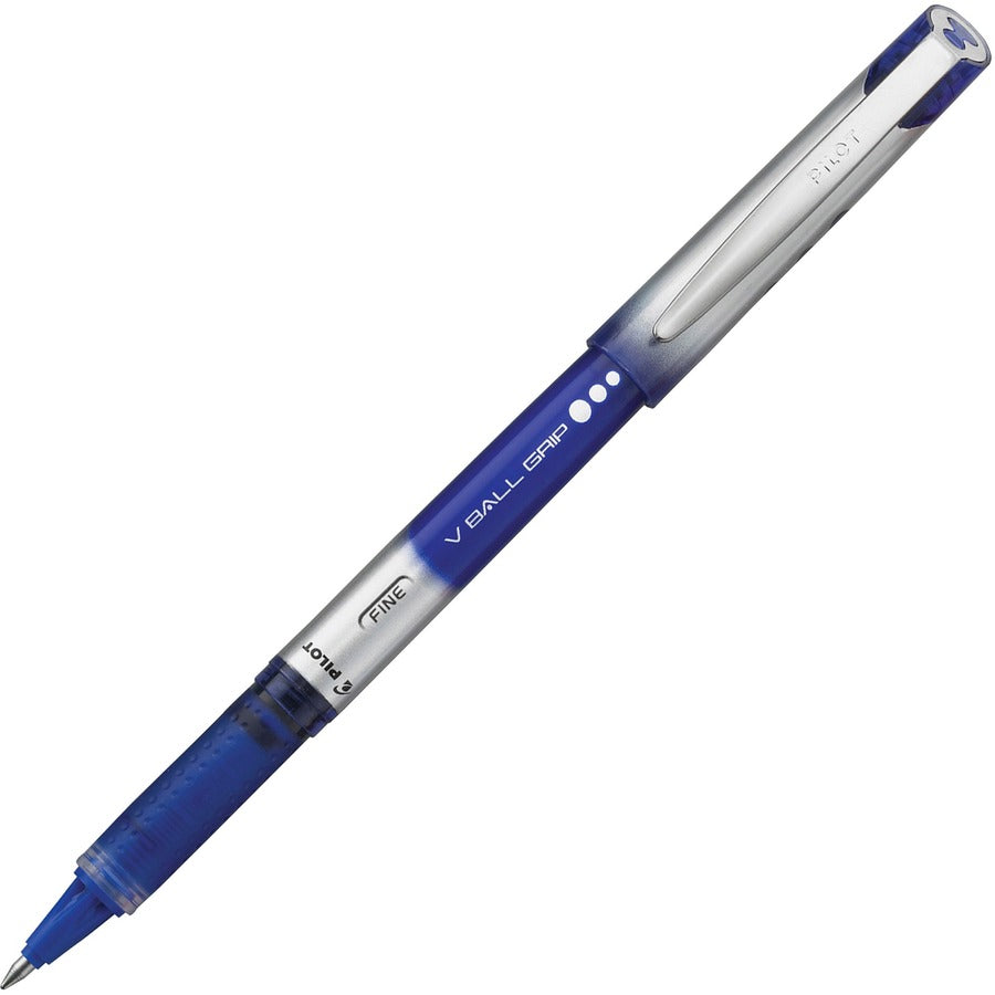Pilot Vball Grip Liquid Ink Rollerball Pens - Blue Ink - 12 / Dozen