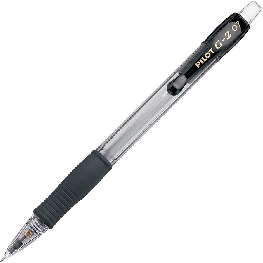 Pilot Mechanical Pencils - 0.7 mm Lead - HB/#2 - Refillable - Clear, Black Barrel - 12 / Dozen