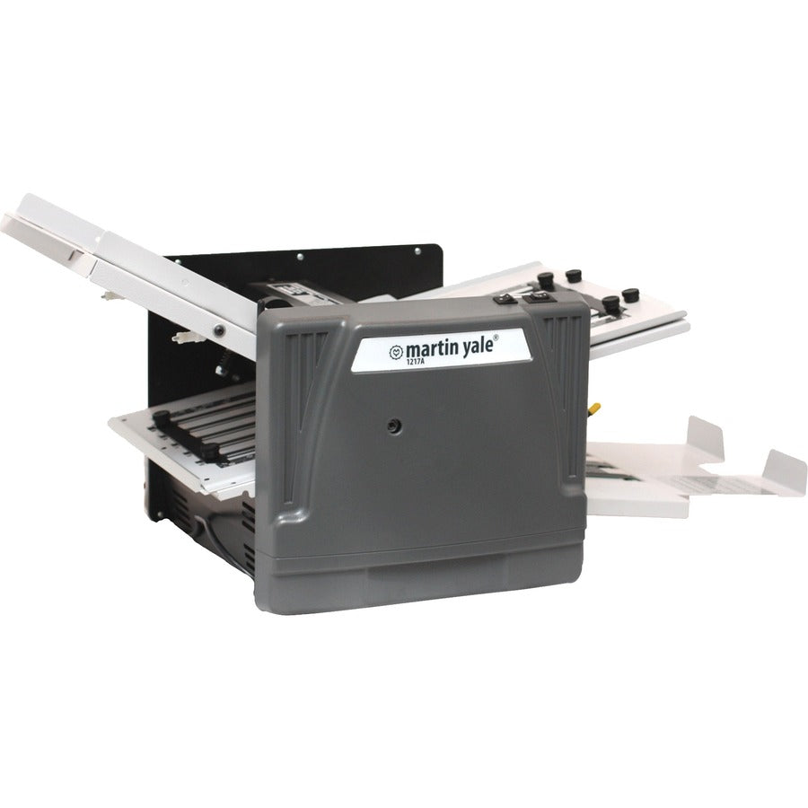 Martin Yale Premier Medium-Duty Auto Folder - 10300 Sheets/Hour - Z Fold, Half-fold, Letter Fold, Baronial Fold, Right Angle Fold, Double Parallel Fold - Gray - 1 Each