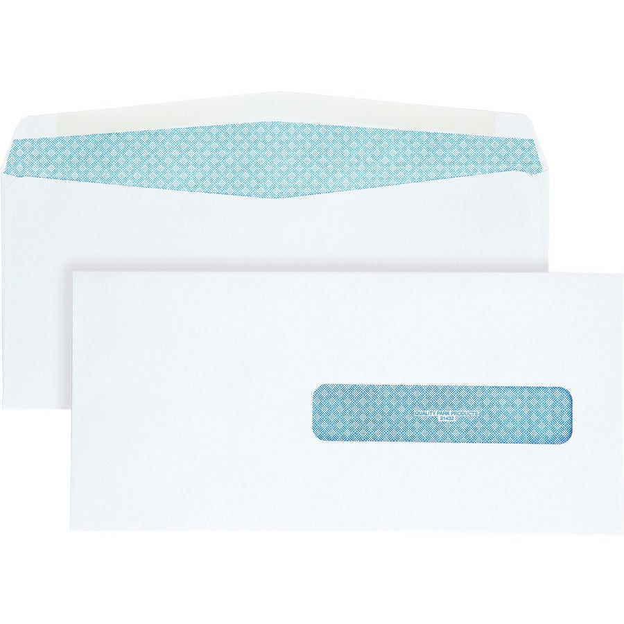 Quality Park HCFA-1500 Claim Form Envelopes - Single Window - #10 1/2 - 4 1/2" Width x 9 1/2" Length - 24 lb - Gummed - White - Wove - 500 / Box