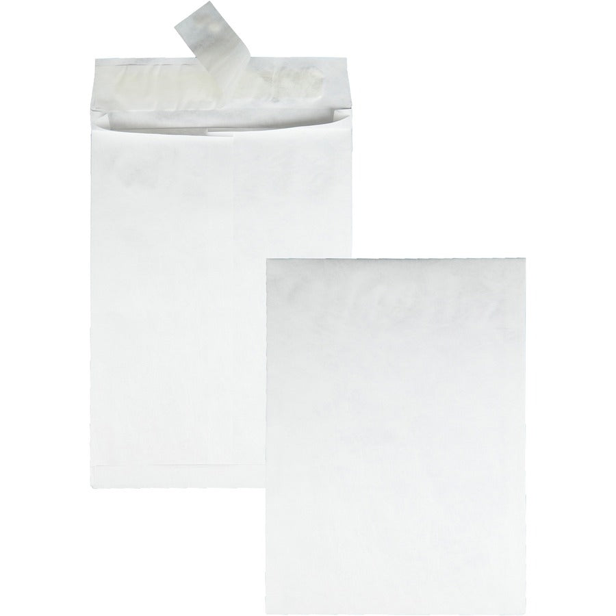 Survivor®, 10 x 13 x 1-1/2 DuPont Tyvek Expansion Mailers with Self-Seal Closure - Expansion - 10" Width x 13" Length - 1 1/2" Gusset - 18 lb - Peel & Seal - White - Tyvek - 100 / Carton