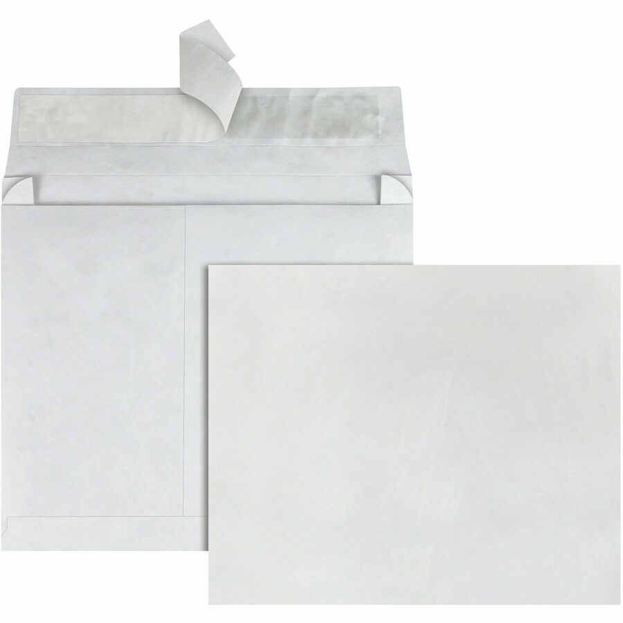 Survivor®, 10 x 15 x 2 DuPont Tyvek Expansion Mailers with Self-Seal Closure - Expansion - 10" Width x 15" Length - 2" Gusset - 18 lb - Peel & Seal - White - Tyvek - 100 / Carton