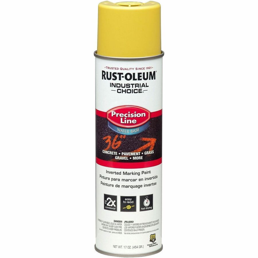 Industrial Choice White M1800 Marking Paint Spray - Aerosol - High Visibility Yellow - 1.06 lb - 1 Each