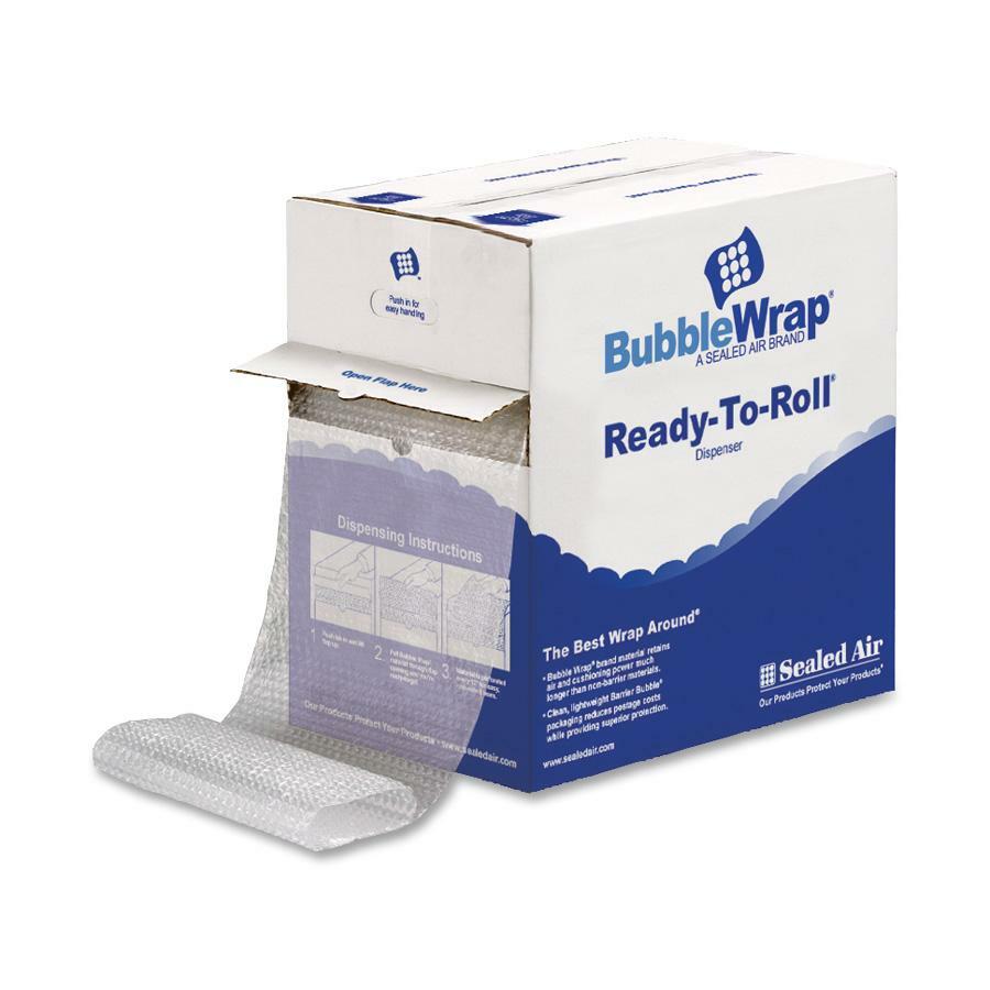 Sealed Air Bubble Wrap Multi-purpose Material - 12" Width x 100 ft Length x 187.5 mil Thickness - 1 Wrap(s) - Lightweight, Perforated - Clear - 1 Carton