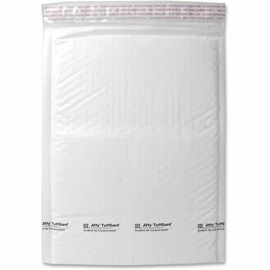 Sealed Air Tuffgard Premium Cushioned Mailers - Bubble - #7 - 14 1/4" Width x 20" Length - Peel & Seal - White - Poly - 25 / Carton
