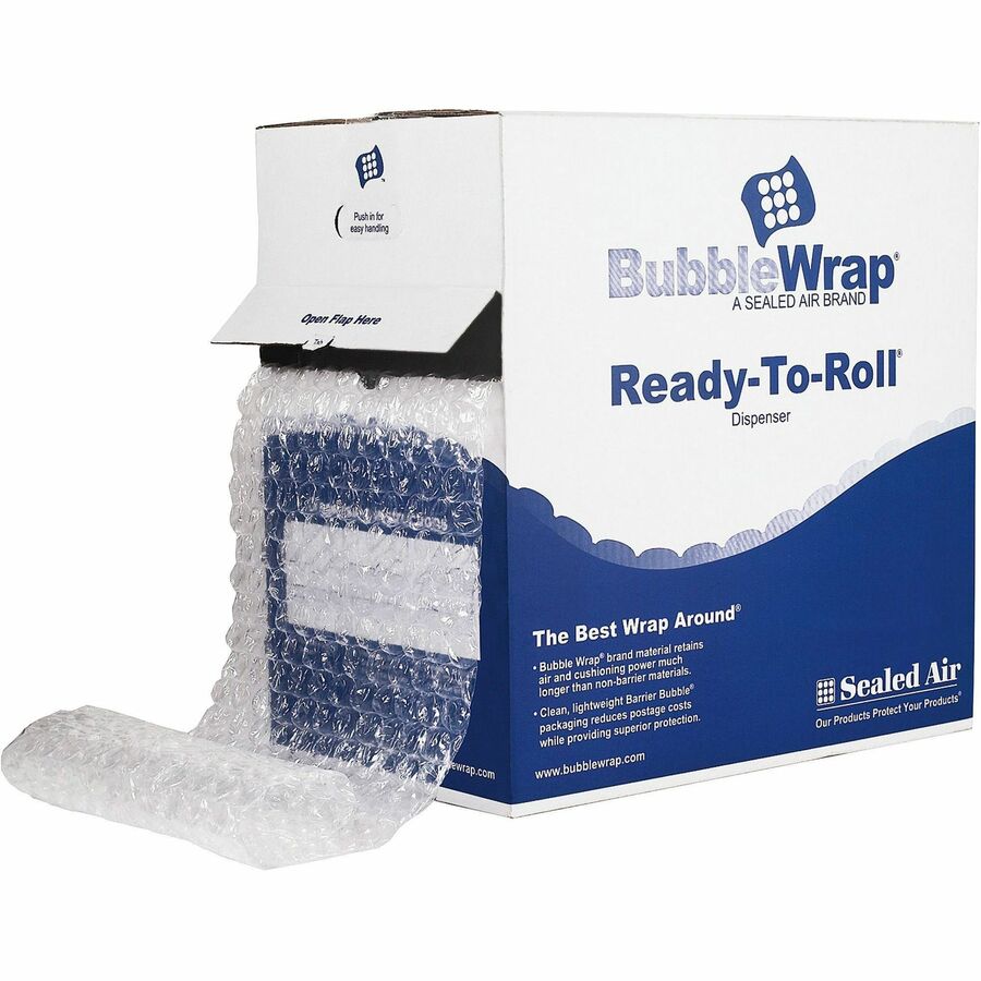 Sealed Air High Performance Air Cap Bubble Wrap - 12" Width x 100 ft Length - 1 Wrap(s) - Heavy Duty - Clear - 1 Carton