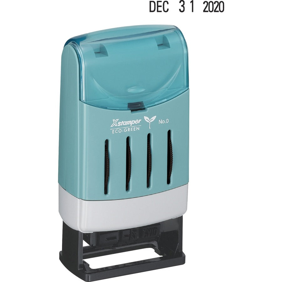 Xstamper VersaDater Small Type Date Stamp - Message/Date Stamp - FAXED, PAID, RECEIVED - 0.87" Impression Width x 0.12" Impression Length - Black - 1 Each