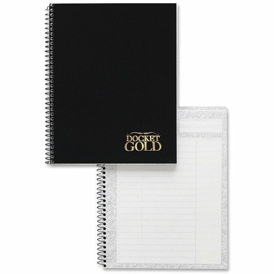 TOPS Docket Gold Wirebound Project Planner - Action - 6 3/4" x 8 1/2" Sheet Size - Wire Bound - Chipboard - White - Chipboard - 1 Each