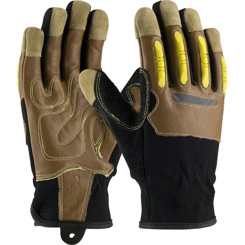 PIP Goatskin Palm Glove Fabric Back Finger Guard M (Pair)