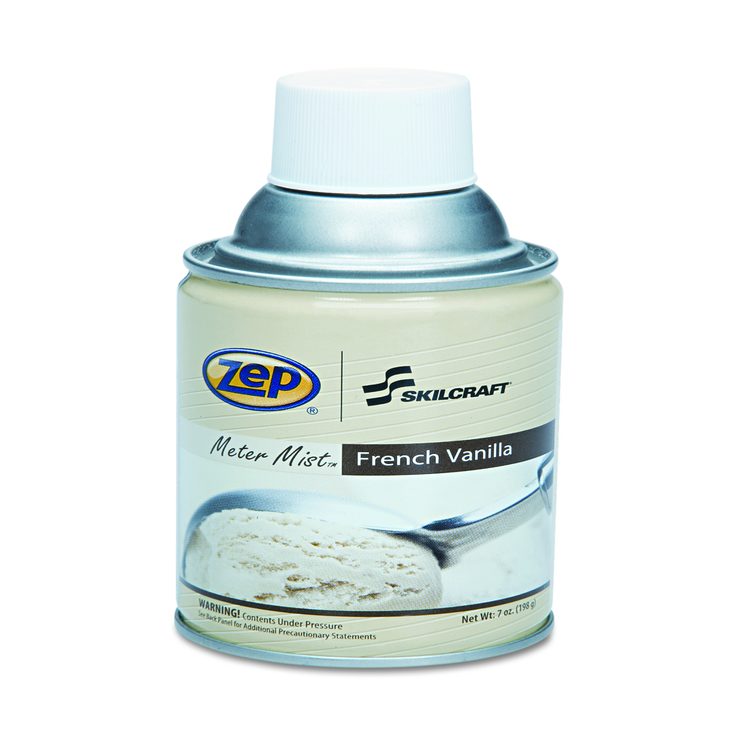 6840014295864, SKILCRAFT Meter Mist Refills, French Vanilla, 10 oz Aerosol Spray, 12/Box