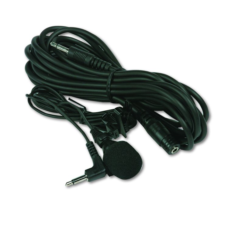 Handsfree Professional Cardioid Lapel Microphone, 40" Cord, 12 ft Extension Cable