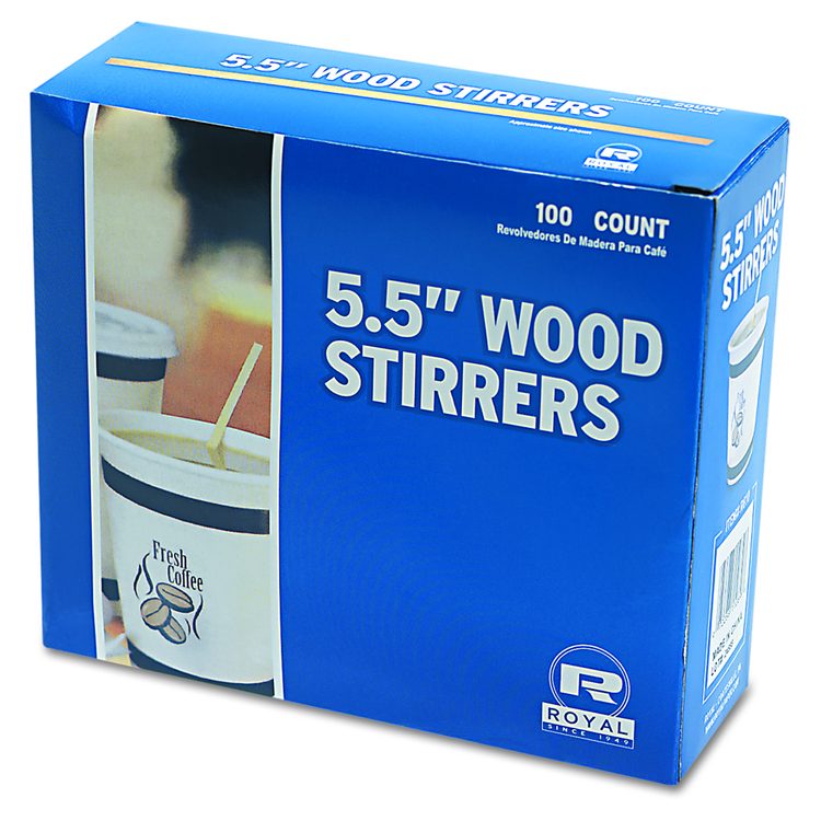 Wood Stir Sticks, 5.5", 10,000/Carton
