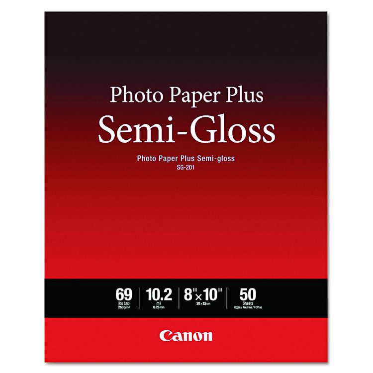 Photo Paper Plus Semi-Gloss, 10.2 mil, 8 x 10, Semi-Gloss White, 50/Pack