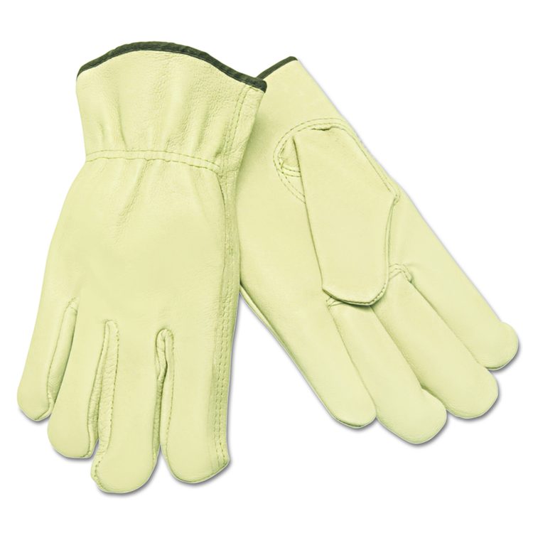 Unlined Driver's Gloves, Gunn Cut, Keystone Thumb, Small, Cream, 12 Pairs