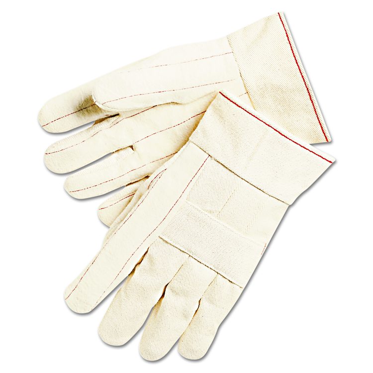 Hot Mill Heat-Resistant Work Gloves, ANSI Level 4 Heat Protection, Clute Cut, Straight Thumb, Large, 12 Pairs