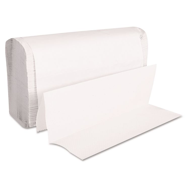 Folded Paper Towels, Multifold, 9 x 9.45, White, 250 Towels/Pack, 16 Packs/Carton
