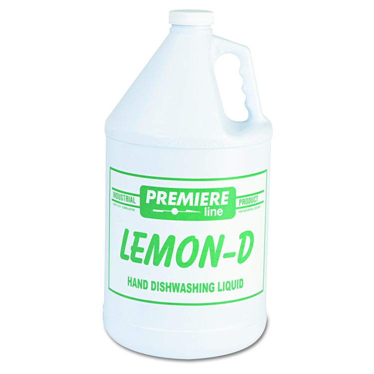 Lemon-D Dishwashing Liquid, Lemon Scent, 1 gal Bottle, 4/Carton