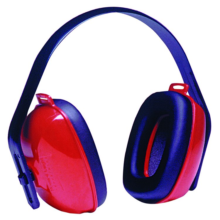 QM24+ Three-Position Earmuffs, Dielectric, 25 dB NRR, Red/Black