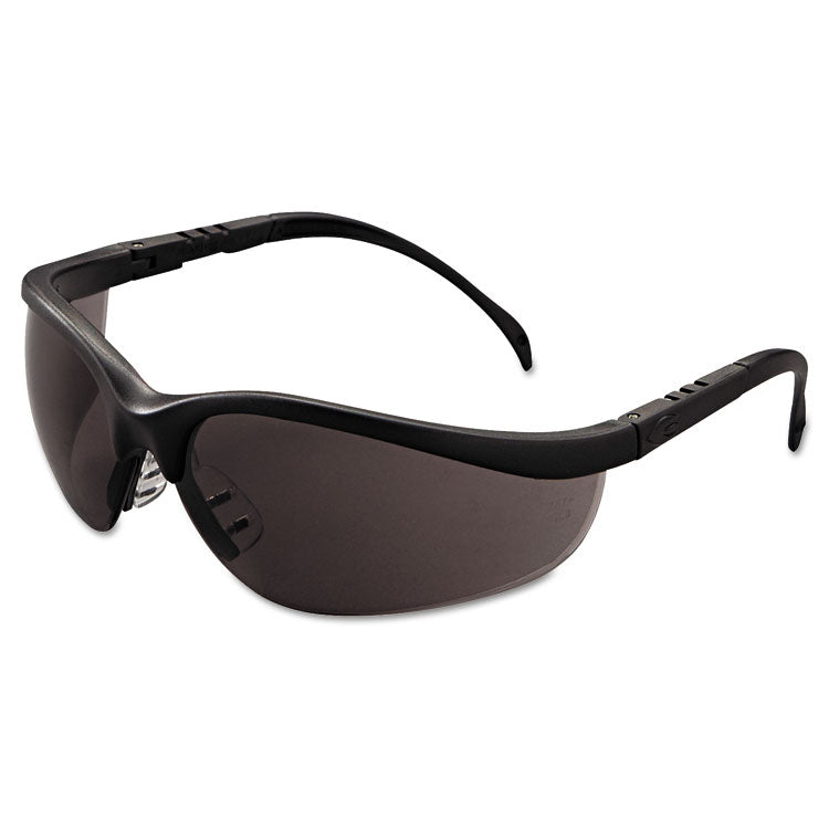 Klondike Safety Glasses, Matte Black Half Frame, Gray Dual Lens