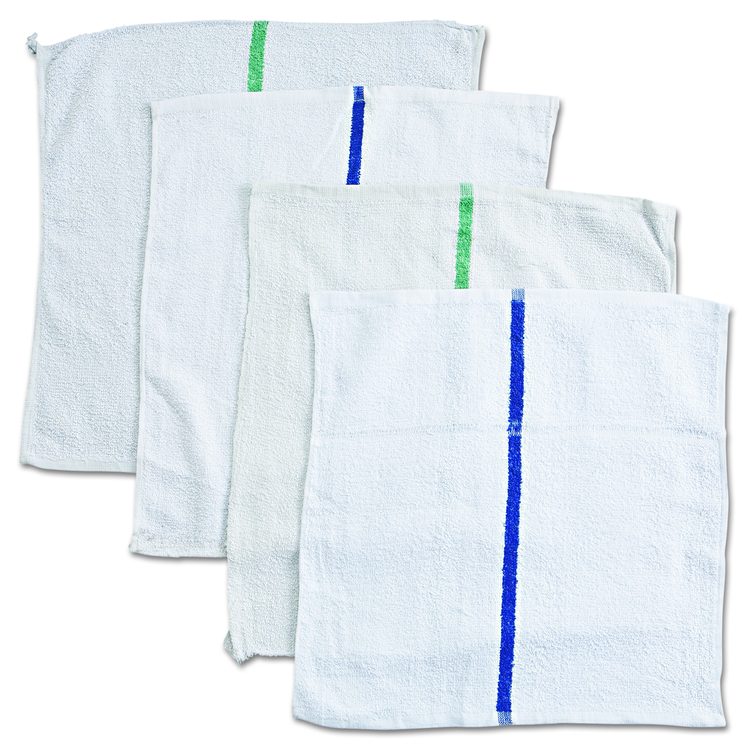 Counter Cloth/Bar Mop, 15.5 x 17, White, Cotton, 60/Carton
