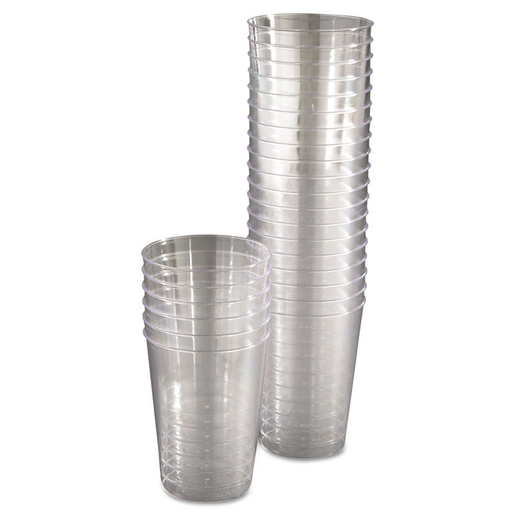 Comet Plastic Tumblers, 10 oz, Clear, 25/Pack, 20 Packs/Carton