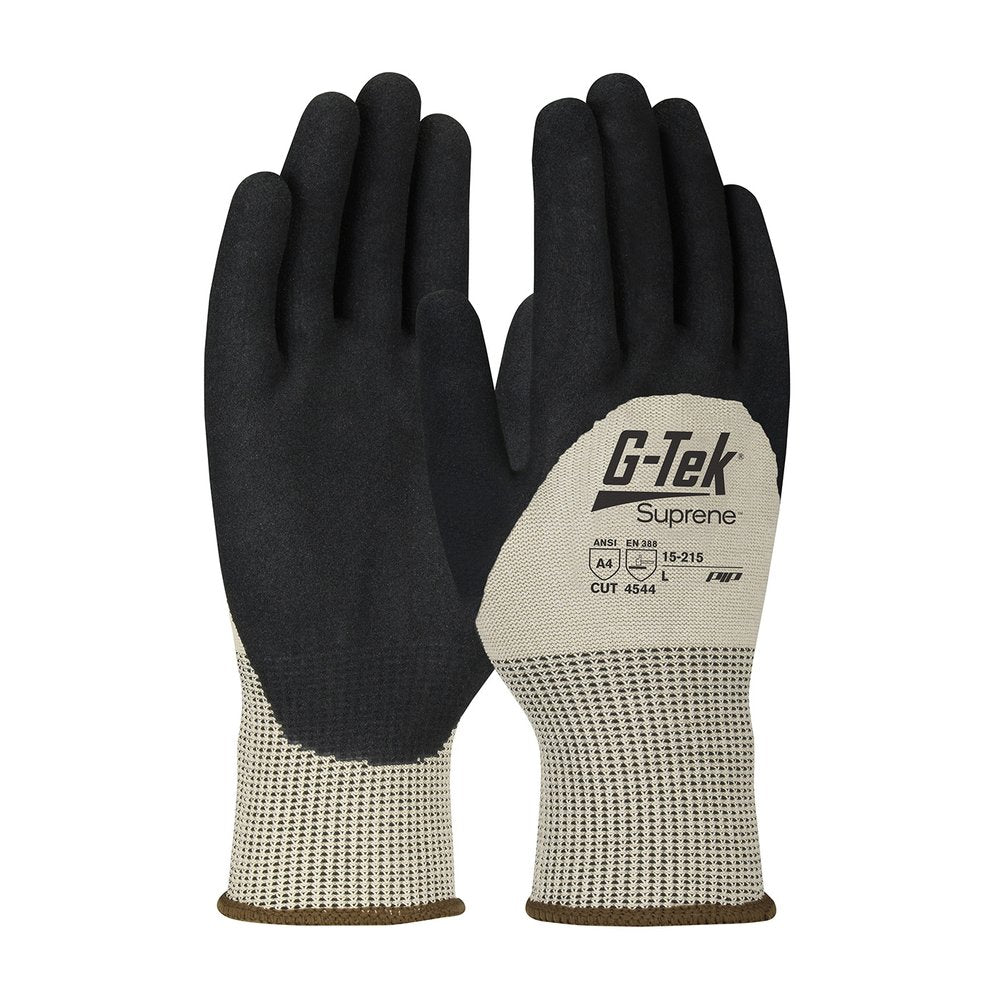 G-Tek by PIP Knit Polyk Supr Glve Nitr M-surf Grip P/F/K XL, 12 Pairs/Dozen