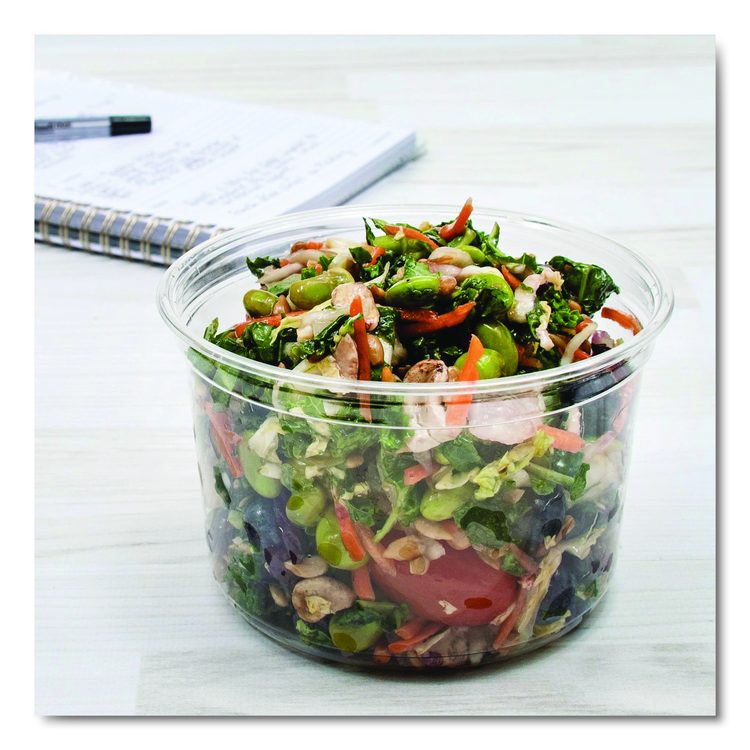 MicroGourmet Food Container, 16 oz, Translucent, Plastic, 50/Pack, 10 Packs/Carton