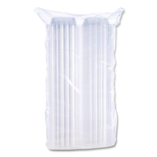 ClearSeal Hinged-Lid Plastic Containers, 5.8 x 6 x 3, Clear, Plastic, 125/Pack, 4 Packs/Carton