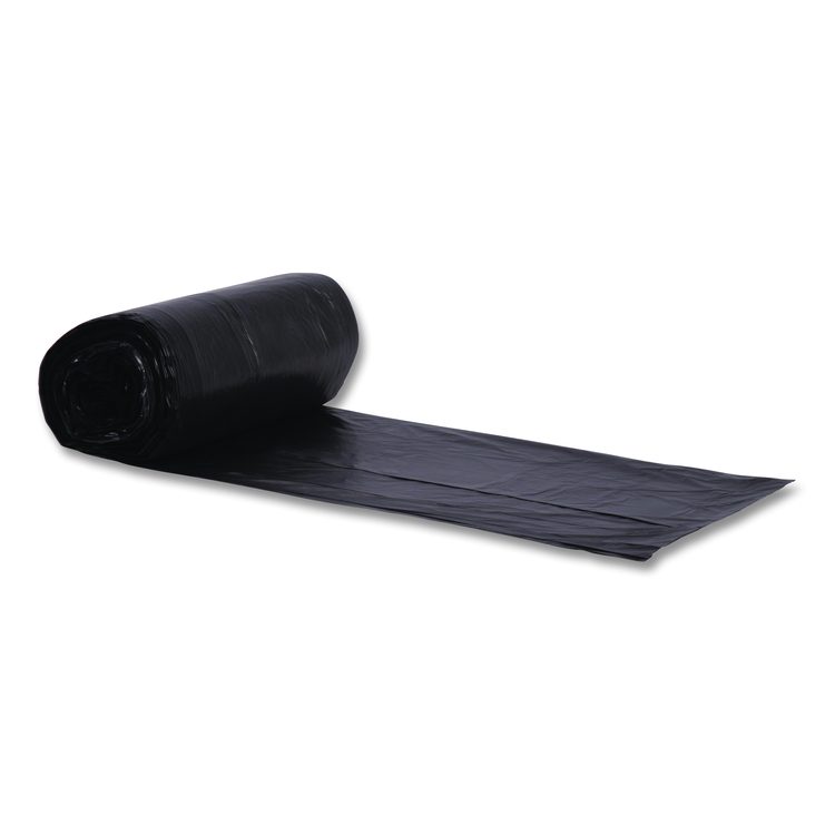 Linear Low Density Can Liners with AccuFit Sizing, 32 gal, 0.9 mil, 33" x 44", Black, 20 Bags/Roll, 5 Rolls/Carton